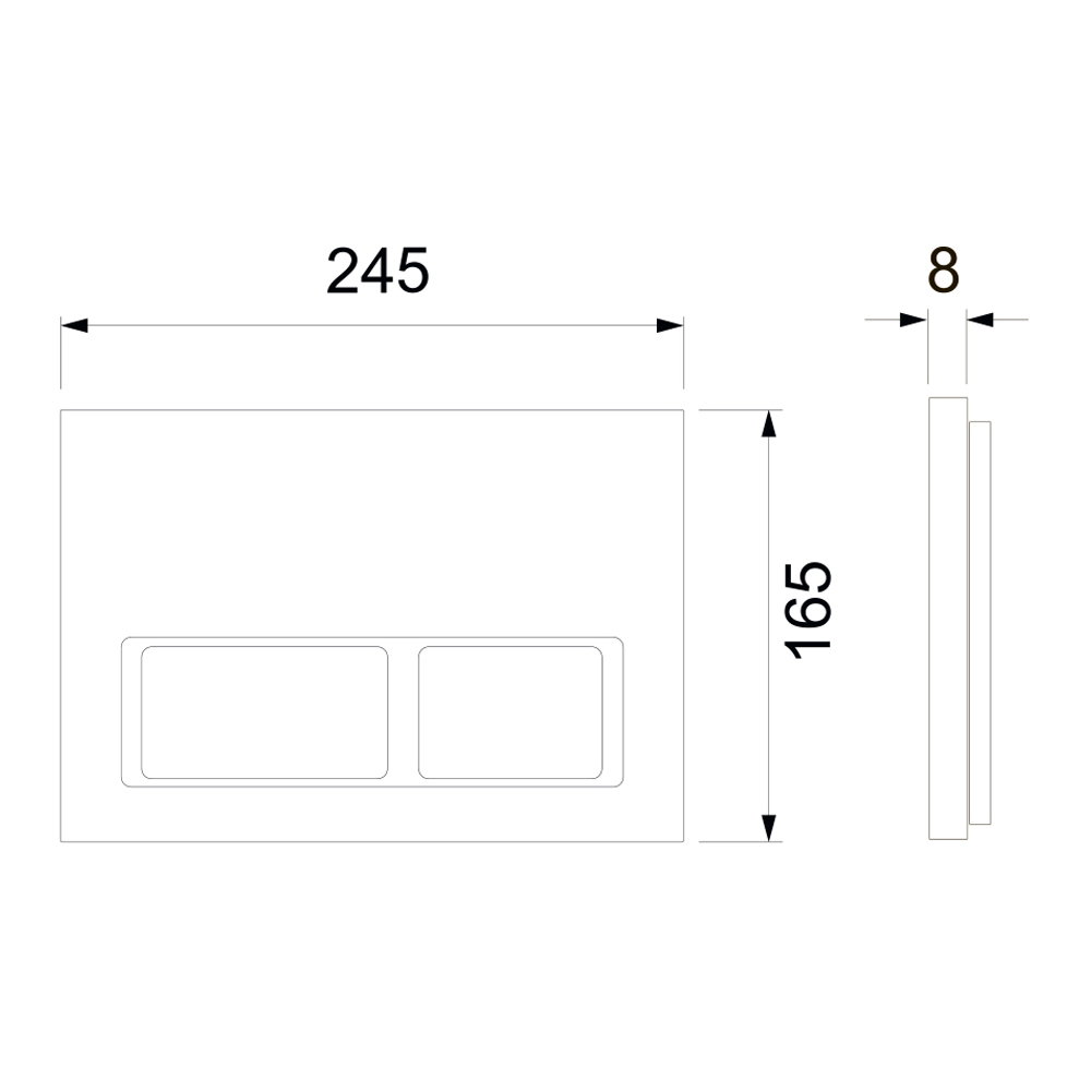 Кнопка смыва TECE Spring V 9940204 черный матовый