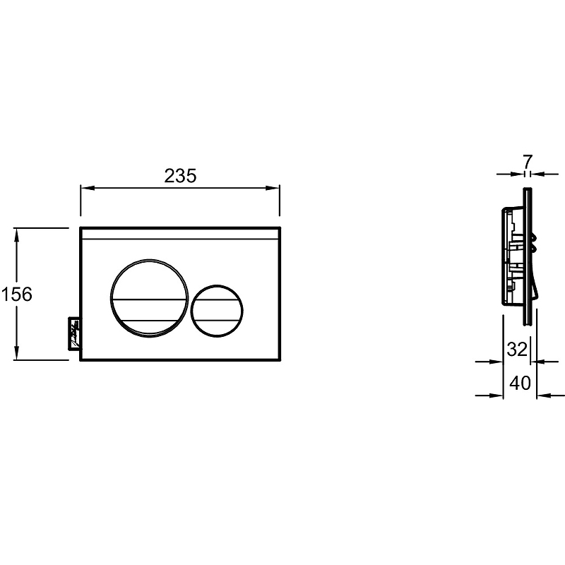 Кнопка смыва Jacob Delafon E20859-00-MWH белый/белый матовый