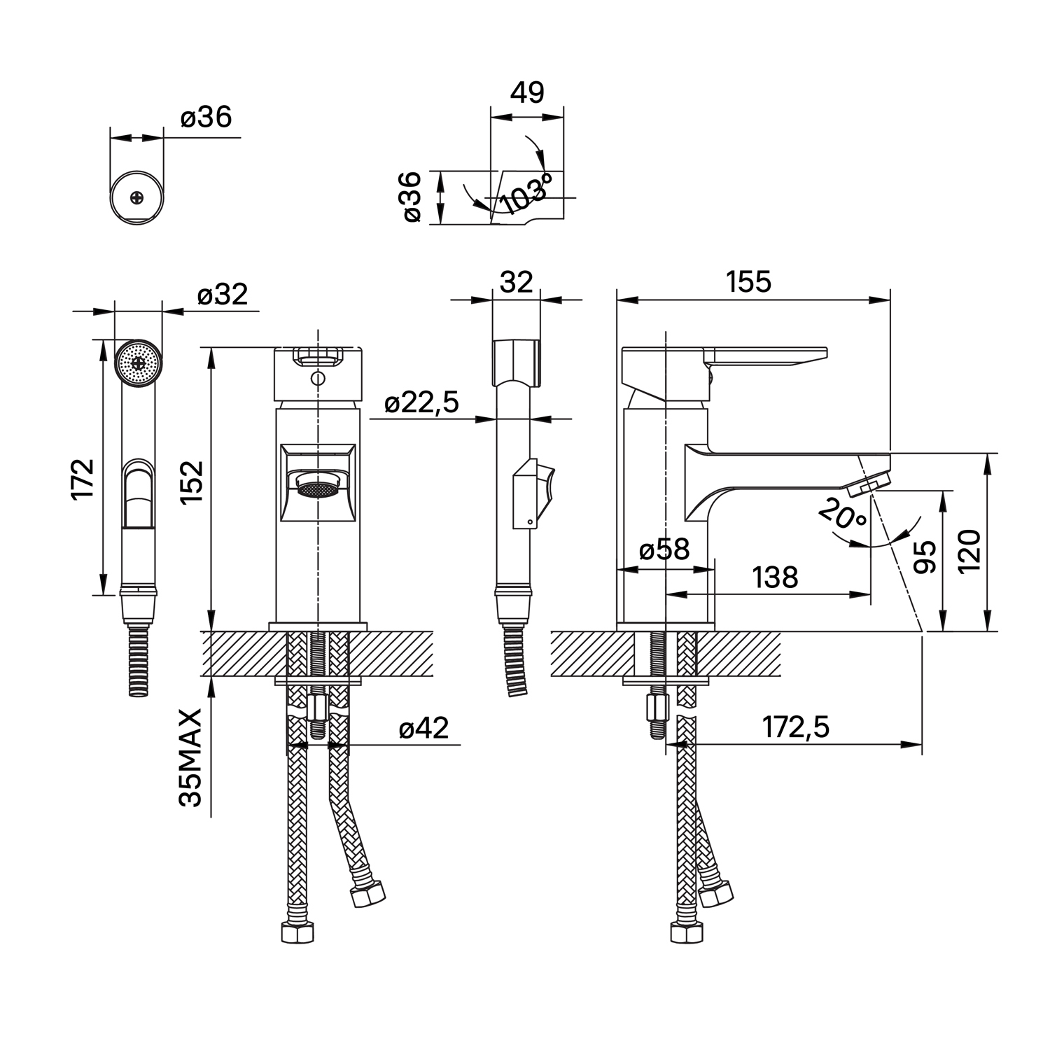 Смеситель для раковины IDDIS Sena SENSB00i08 хром глянцевый