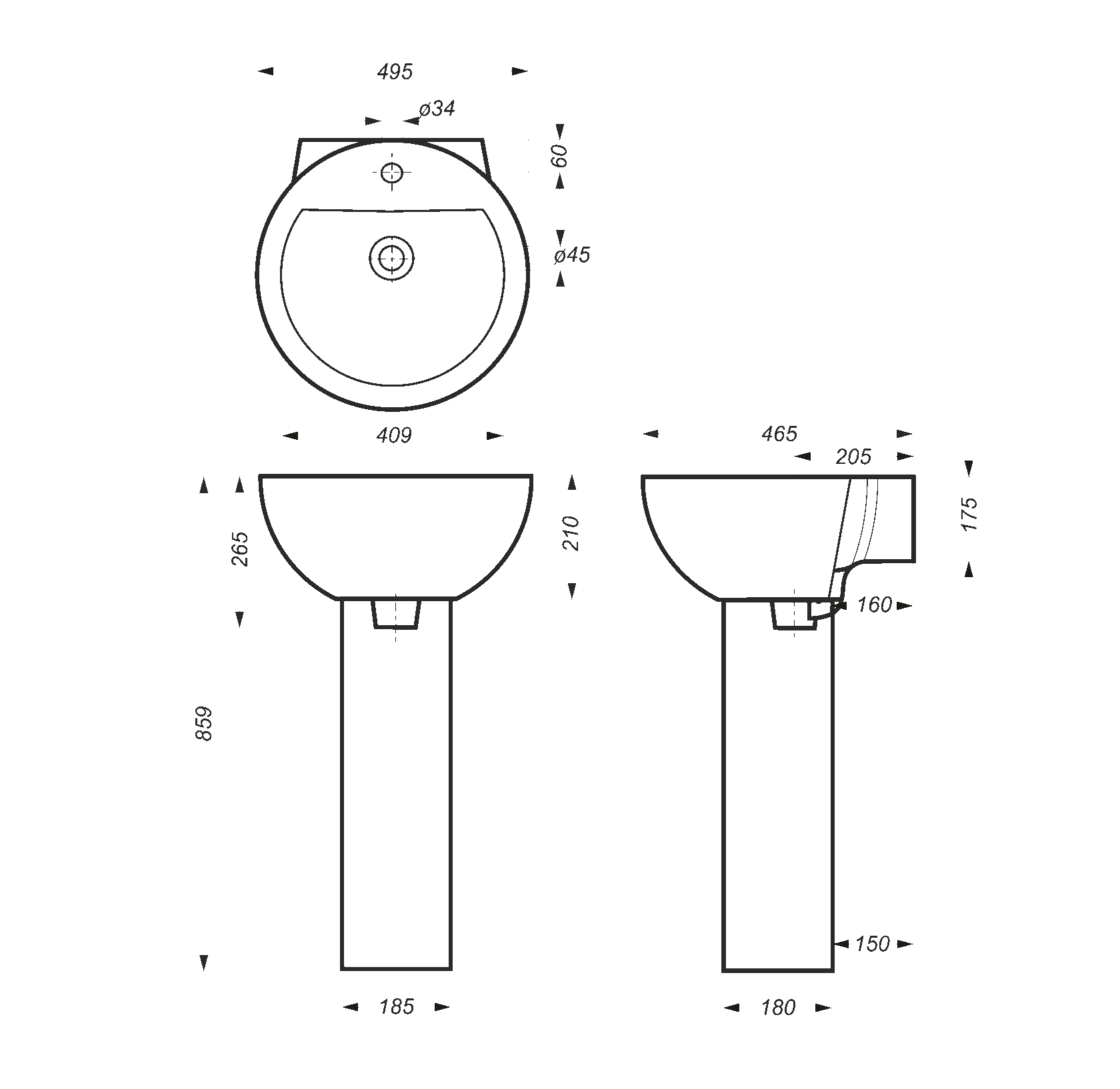 Раковина Sanita Luxe Art Luxe ARTSLWB01 белая