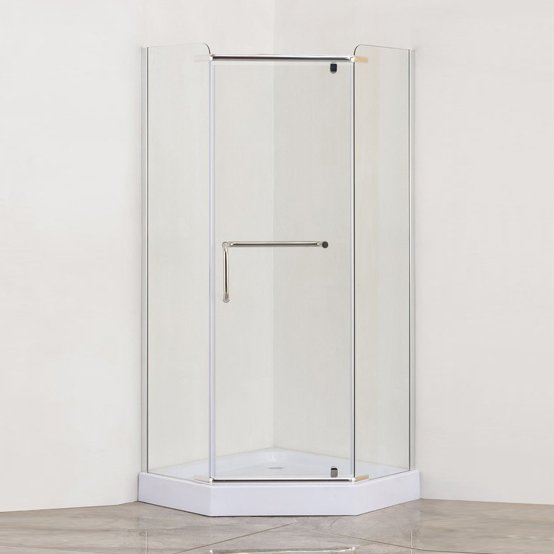 Душевой угол Esbano ES-8160 90x90x200 профиль хром, стекло прозрачное