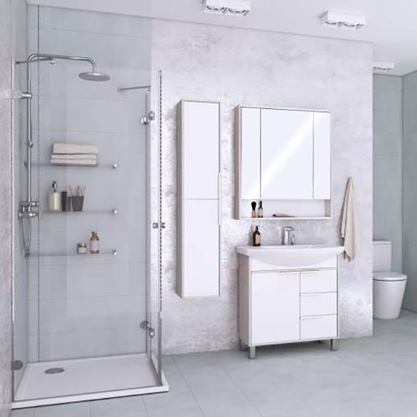 Тумба под раковину Акватон Рико 80 1A215401RIB90 Белый Ясень фабрик