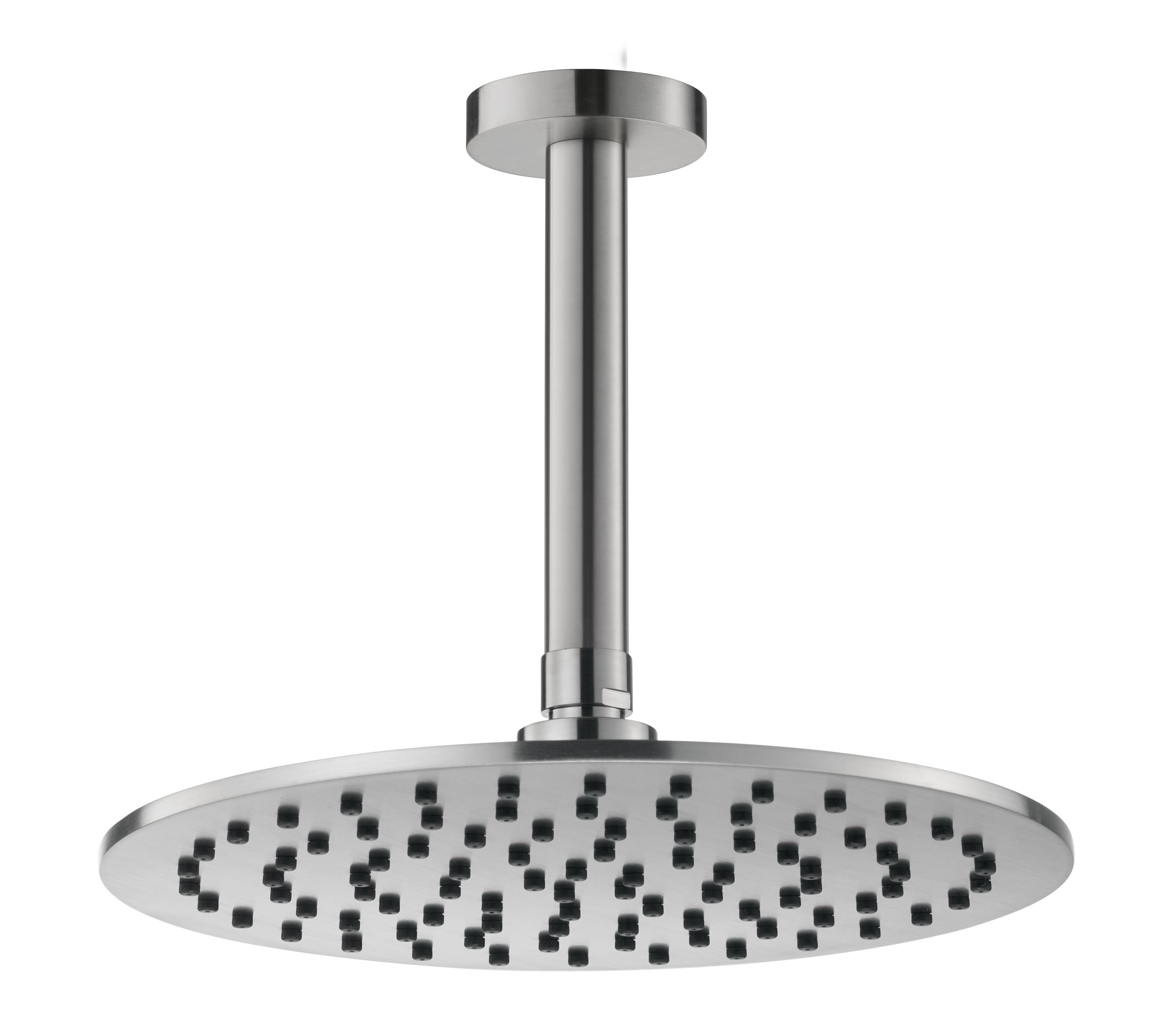 Потолочный (кронштейн 15см) верхний душ 25см Benesque Lumiere 22010502 никель брашированный