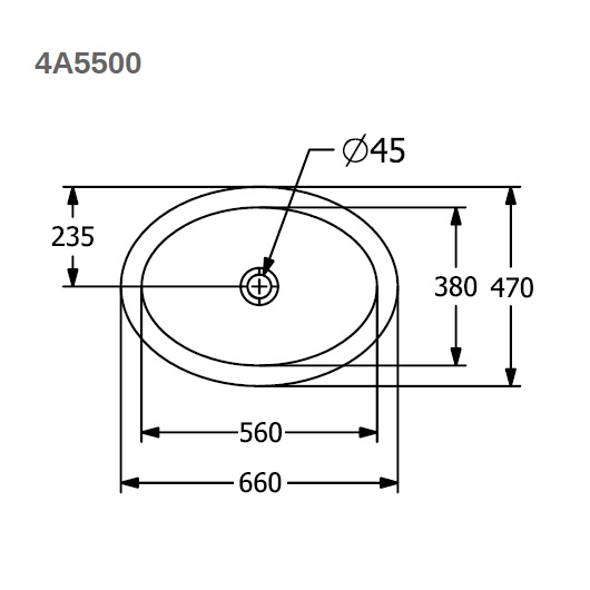Раковина встраиваемая снизу 56см Villeroy & Boch Loop & friends 4A550001 alpin
