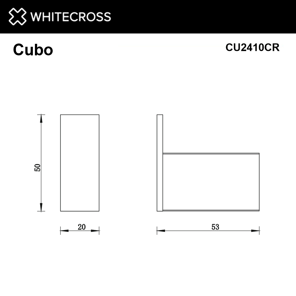 Крючок WHITECROSS Cubo CU2410CR (хром)