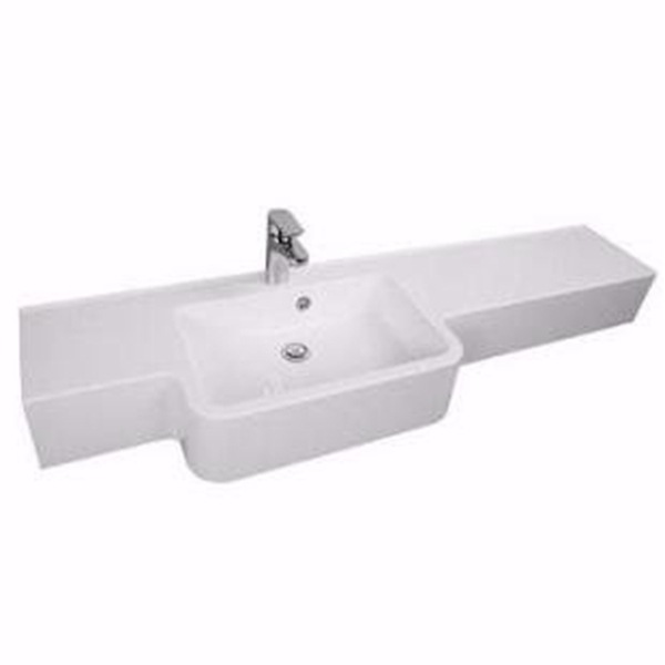 Раковина полувстраиваемая 151см Акватон Hotel 1A709431PI01L белый