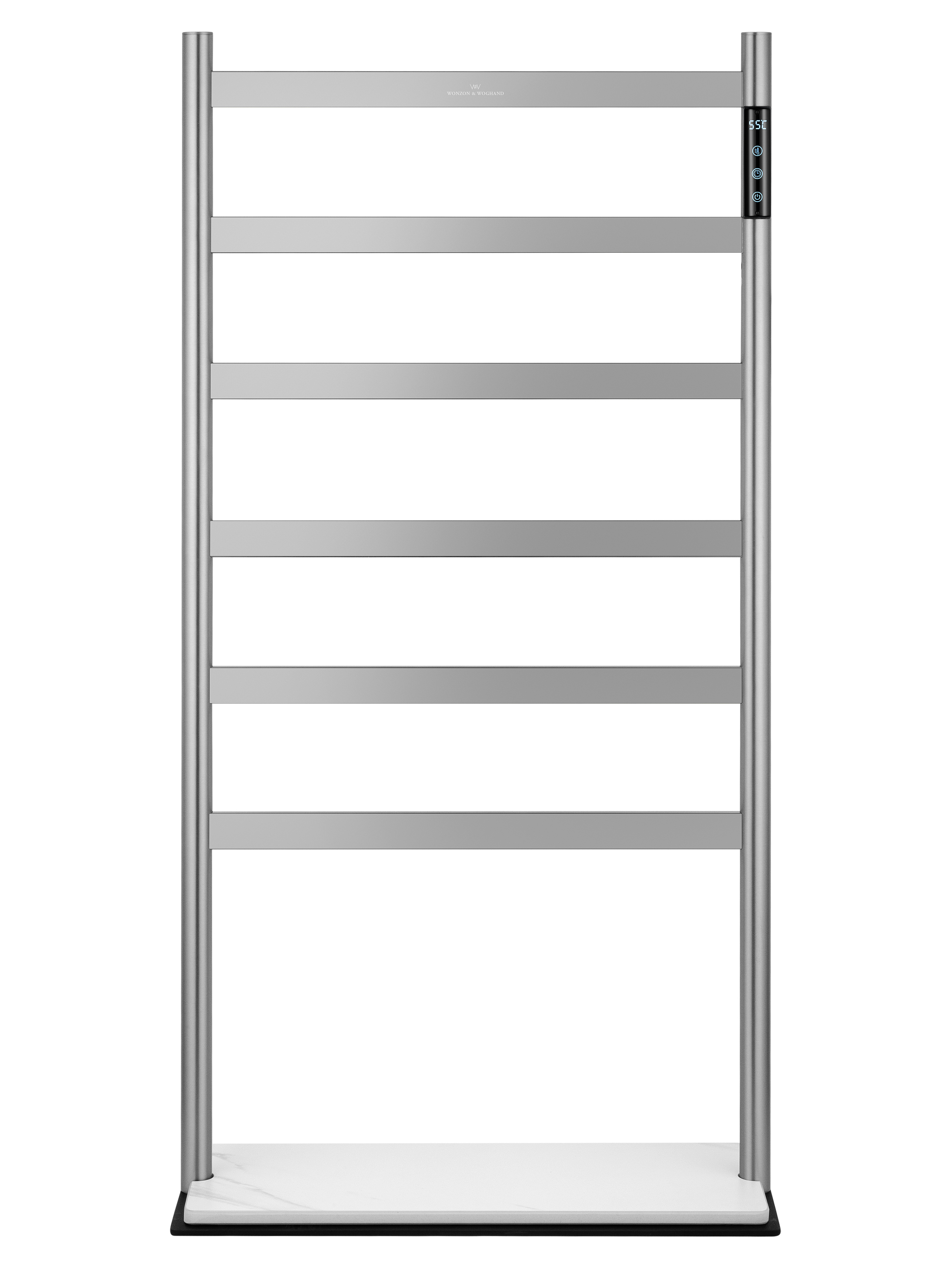 Полотенцесушитель электрический напольный WONZON & WOGHAND ESSEN, Брашированный никель (WW-A406-BR)
