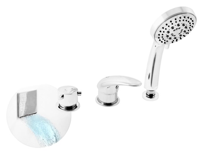 Смеситель на борт ванны Rav Slezak Dunaj D463.5P хром