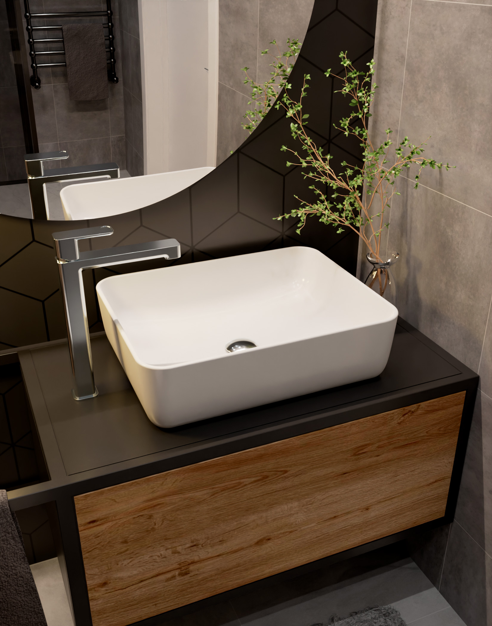 Смеситель для раковины AQUAme Parma AQM6614CR хром