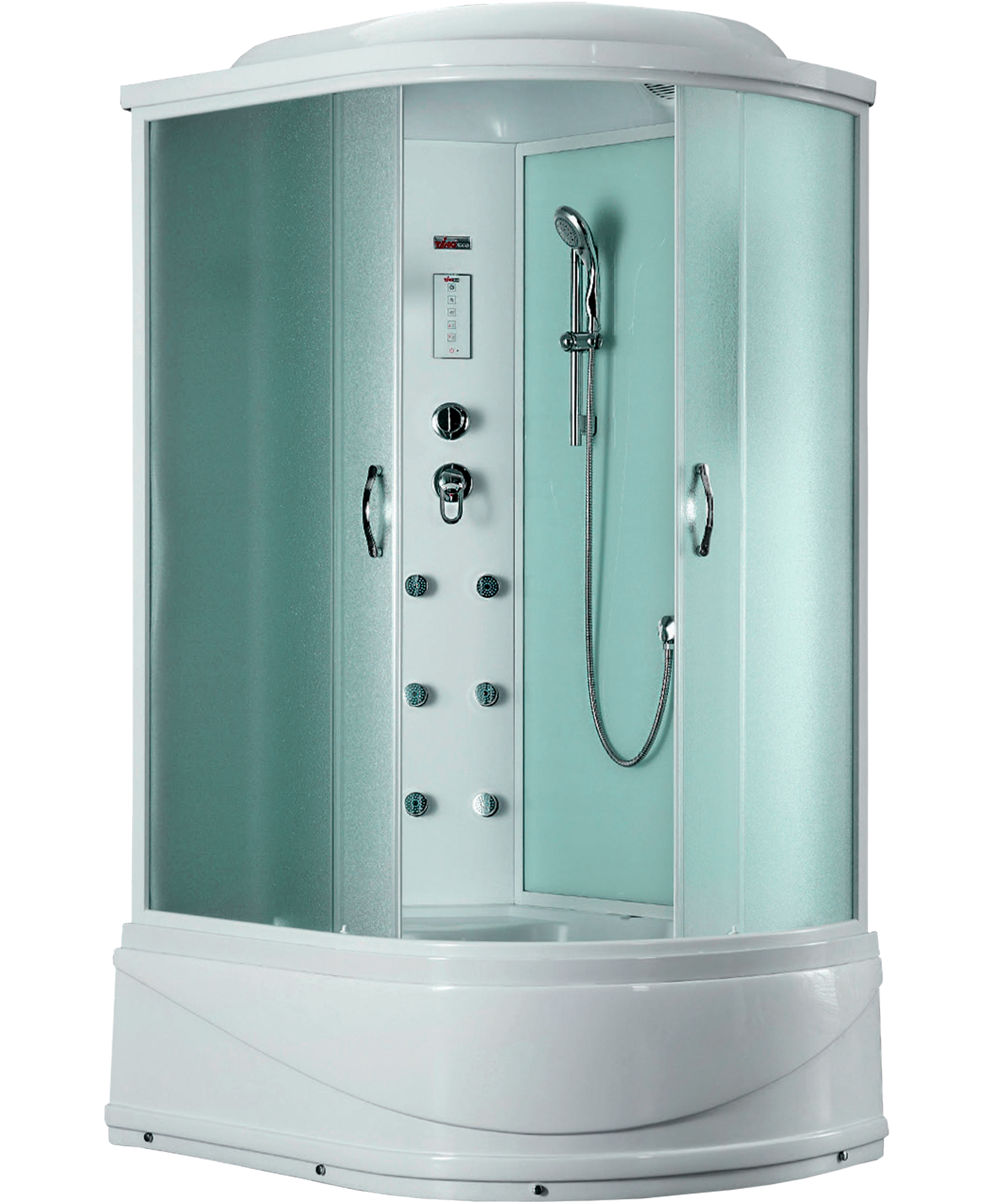 Душевая кабина Timo Eco TE-0720 L 120x80x215 профиль белый, стекло рифленое