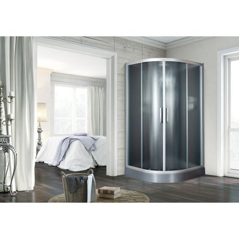 Душевая кабина Esbano Grey ESKG80CR 80x80x210см, профиль хром матовый, стекло рифленое