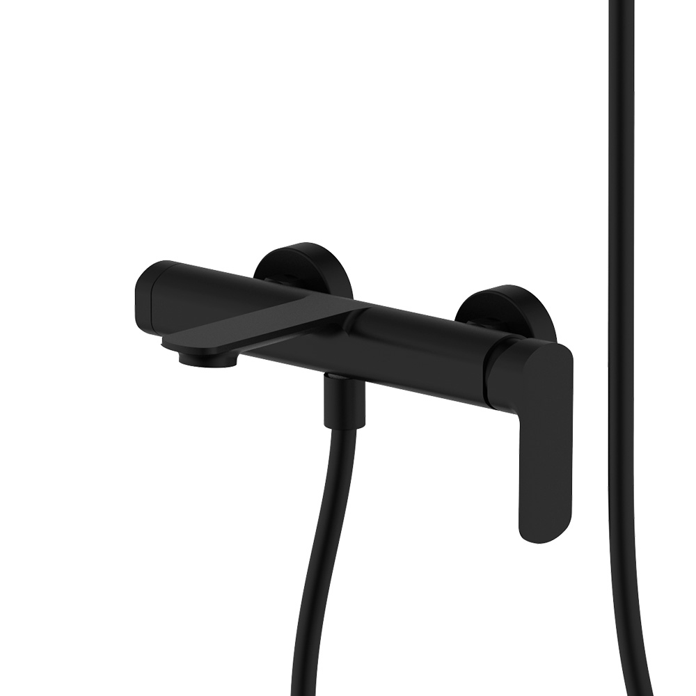 Смеситель для ванны с душевым набором AQUAme Monza AQM6312MB черный матовый