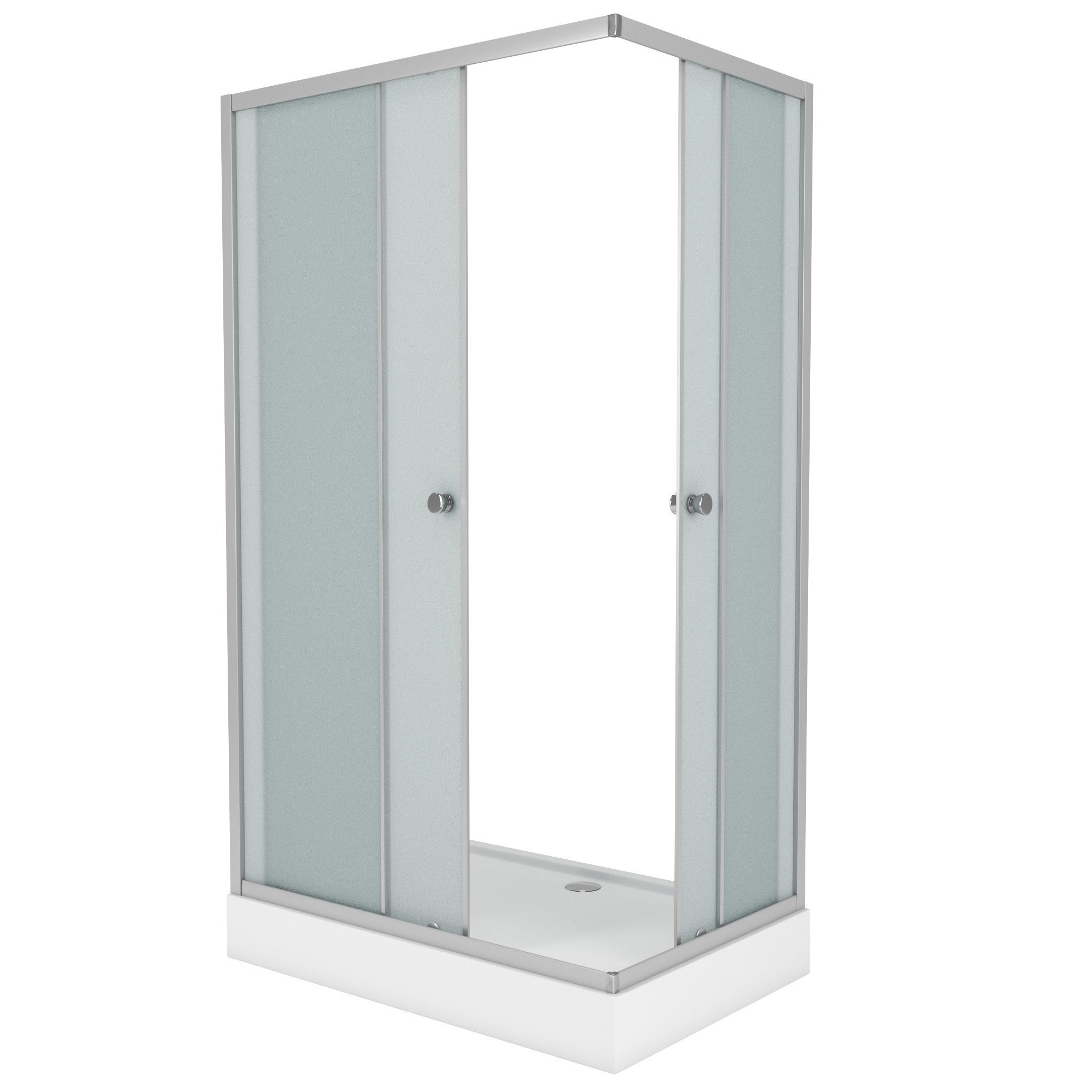 Душевой угол Niagara NG- 012-14Q 120x80x195 профиль хром матовый, стекло матовое