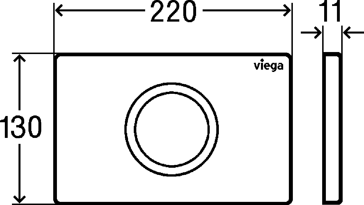 Кнопка смыва Viega Visign for Public 12 774387 белый