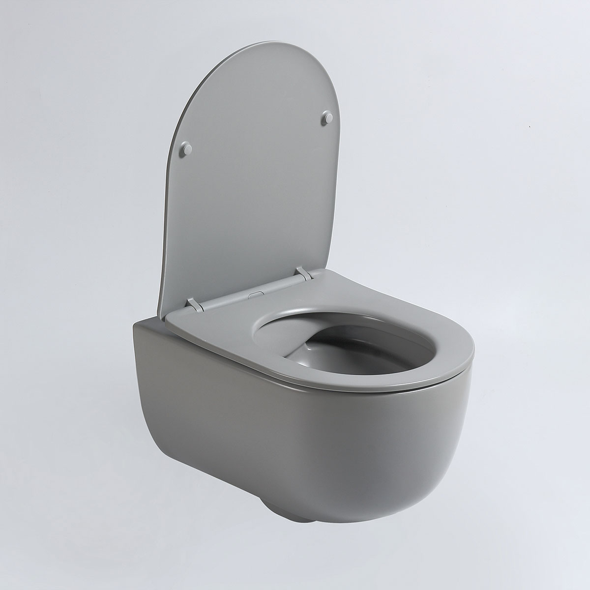 Унитаз подвесной безободковый Vincea Evo VT1-34SMG серый матовый, с сиденьем микролифт
