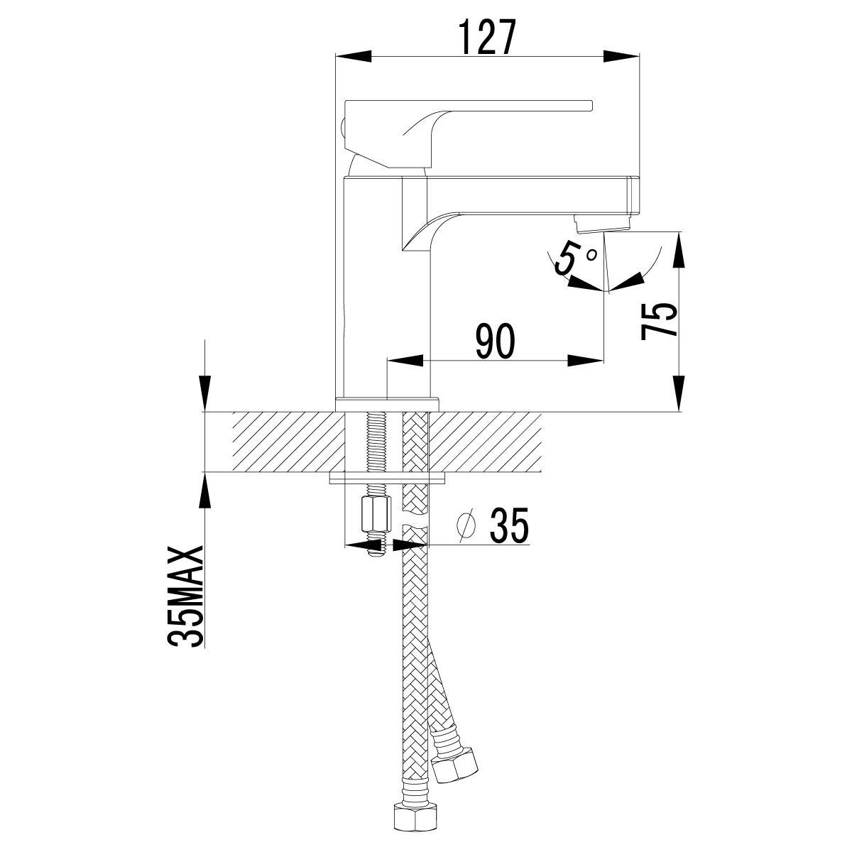 Смеситель для раковины Lemark Plus Grace LM1506C хром