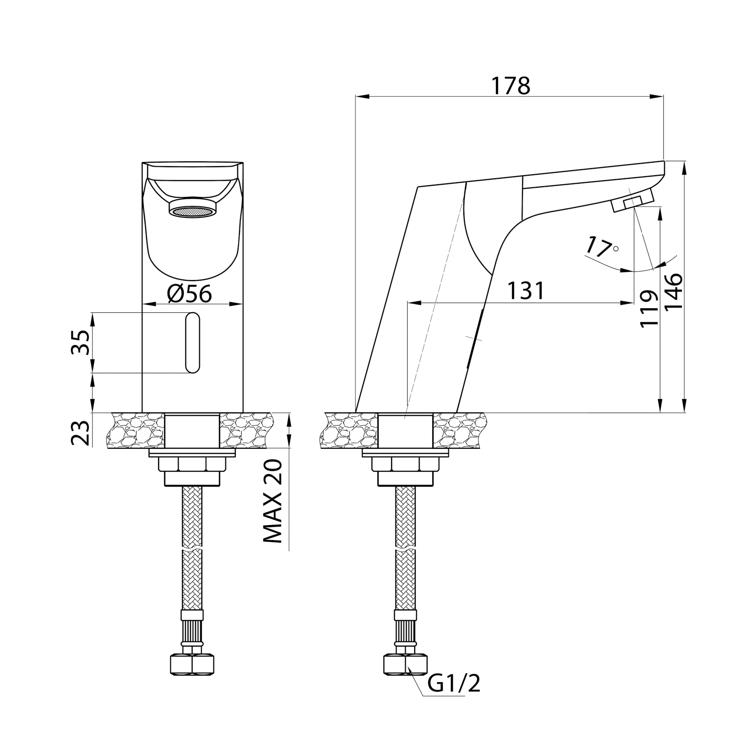 Смеситель для раковины IDDIS Pulse PULSBS0i86 хром глянцевый