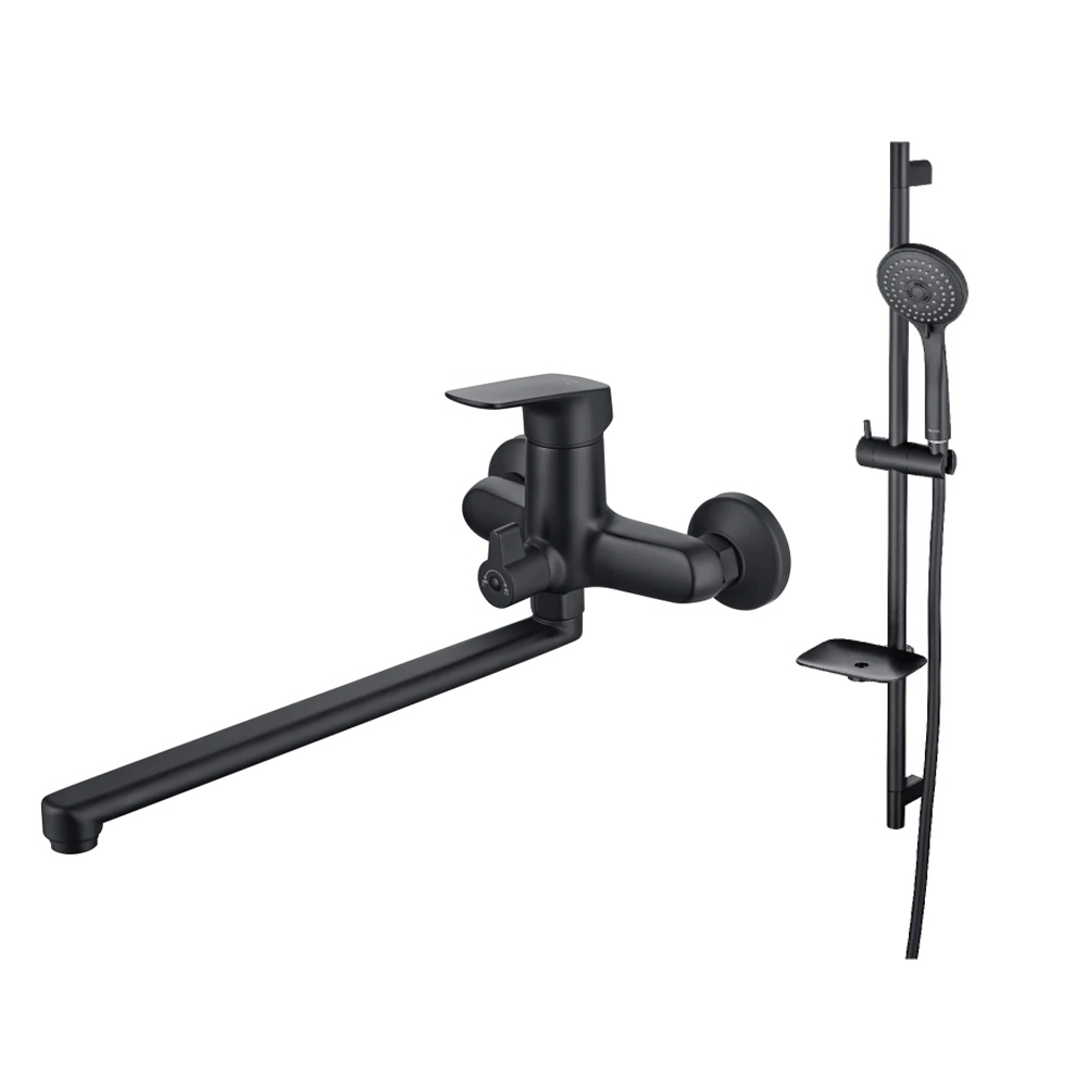 Смеситель для ванны с душем Aquatek AQ1033MB черный матовый