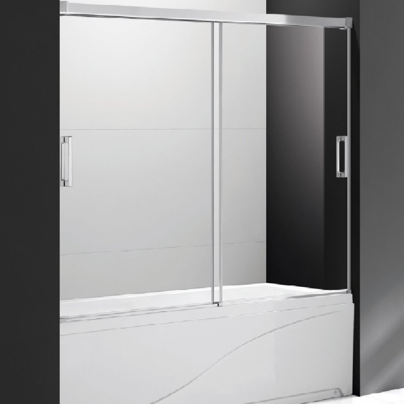 Шторка на ванну Cezares Tandem Soft VF-2 180х145 профиль Хром стекло прозрачное