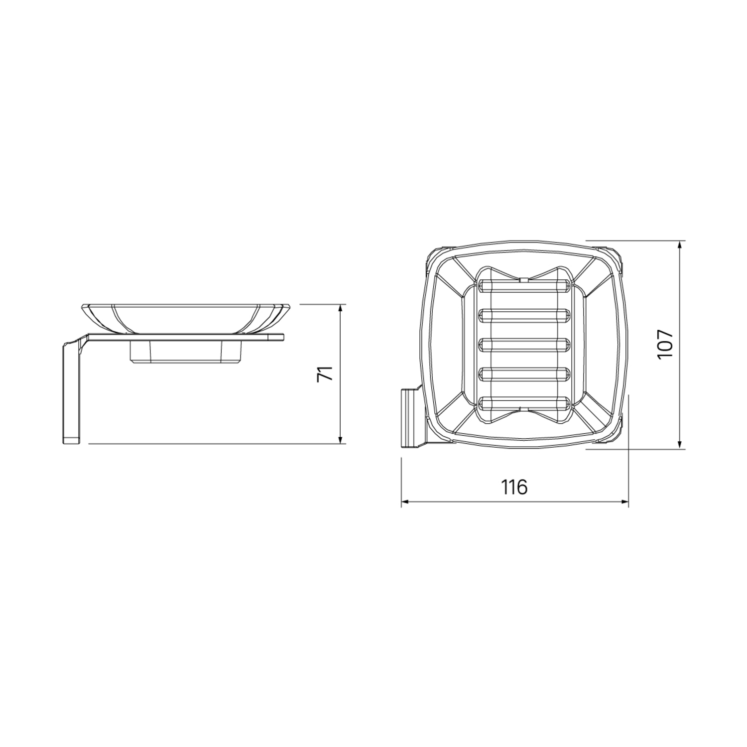 Мыльница для ванной IDDIS Slide SLIWTG0i42 белый матовый
