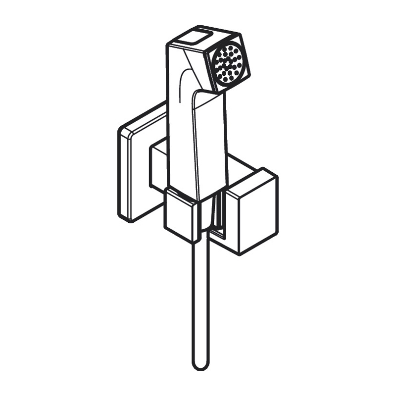 Гигиенический душ со смесителем Hansgrohe E 1jet 29233000 хром