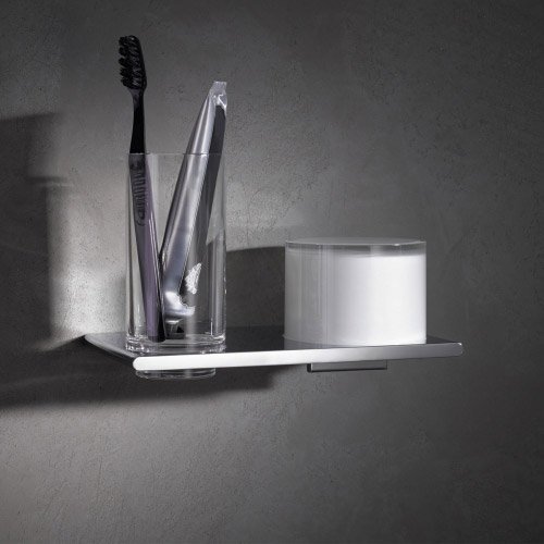 Держатель со стаканом и дозатором Keuco Edition 400 11553 019000 хром