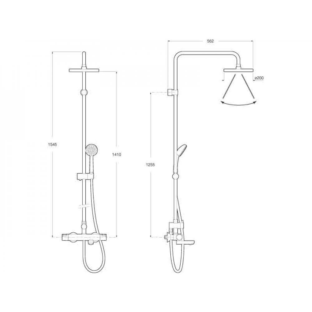 Душевая стойка Roca Victoria 5A2718C00 хром