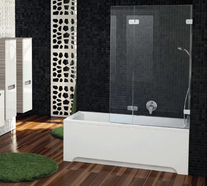 Шторка для ванны Ravak Brilliant BVS2-100 L хром+транспарент