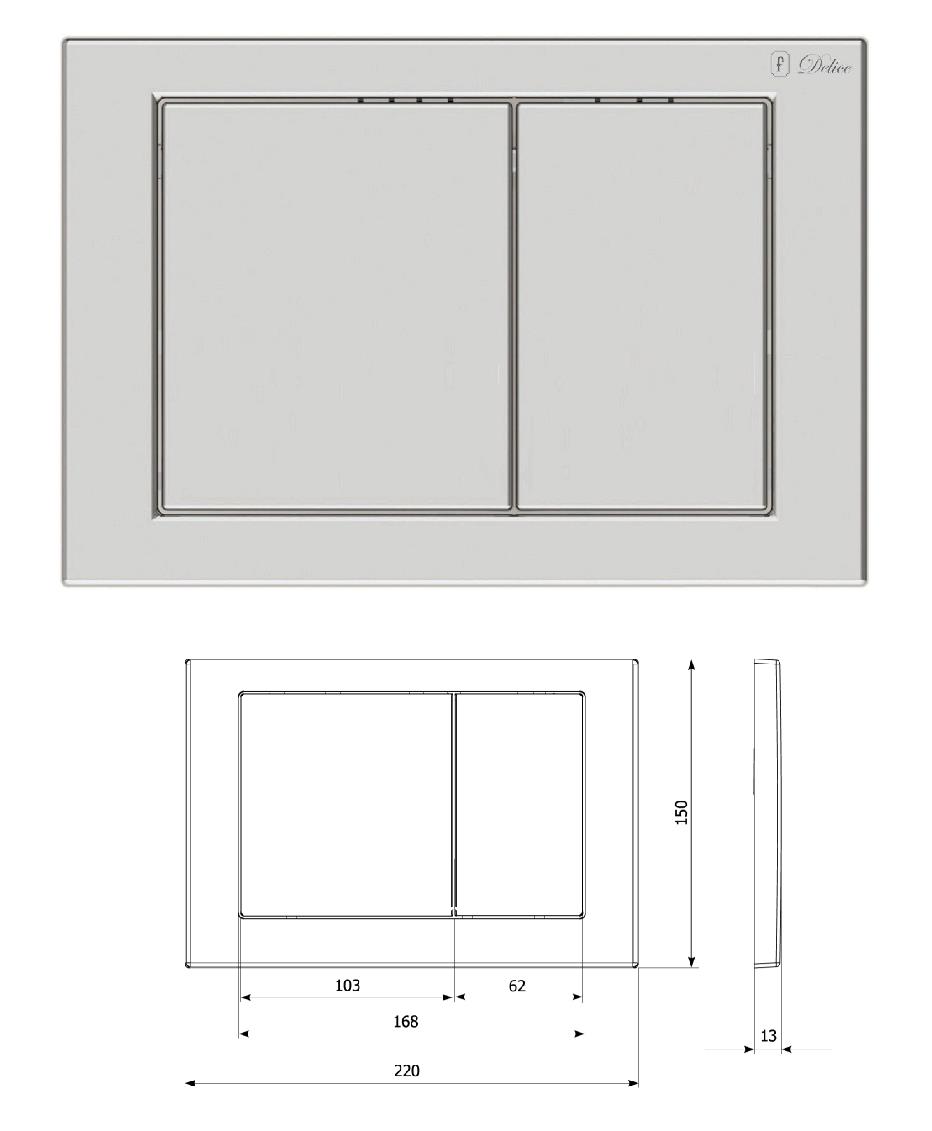 Комплект Delice Nimb 4 в 1: инсталляция, крепления, клавиша смыва Nimb, шумоизоляция