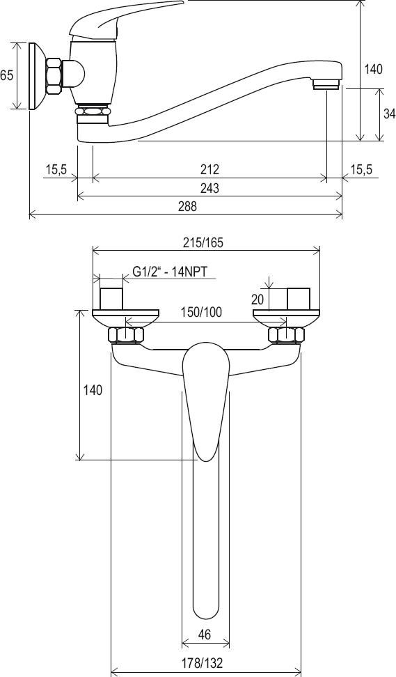Смеситель для раковины;для раковины-чаши Ravak Suzan X070008 хром