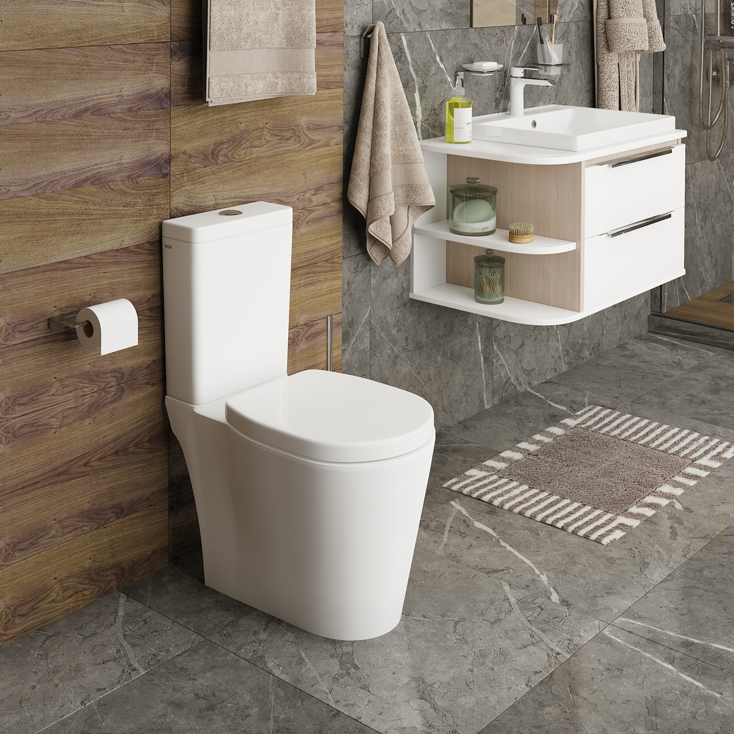 Унитаз напольный IDDIS Calipso Rimless CALRDSEi24 белый, с сиденьем микролифт