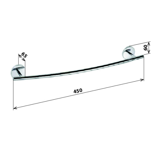 Держатель для полотенец Bemeta Alfa 102402052 Цинк