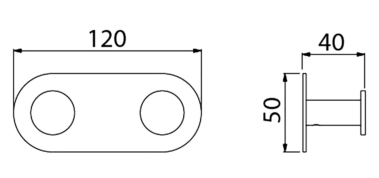 Вешалка на 2 крючка Timo Saona 13014/00 хром