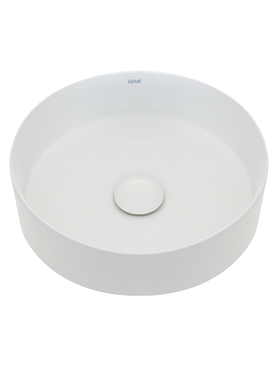 Раковина накладная 35.5см AQUAme AQM5012 белый