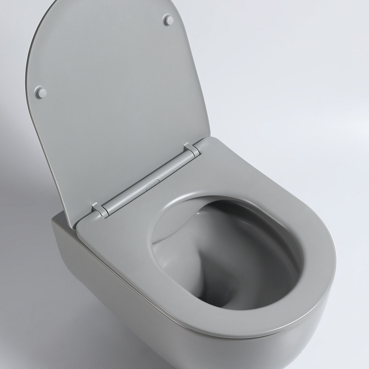 Унитаз подвесной безободковый Vincea Evo VT1-34SMG серый матовый, с сиденьем микролифт