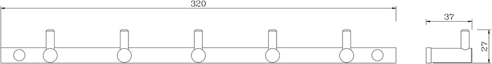 Крючки для полотенец Rush Bianki BI76252 Хром