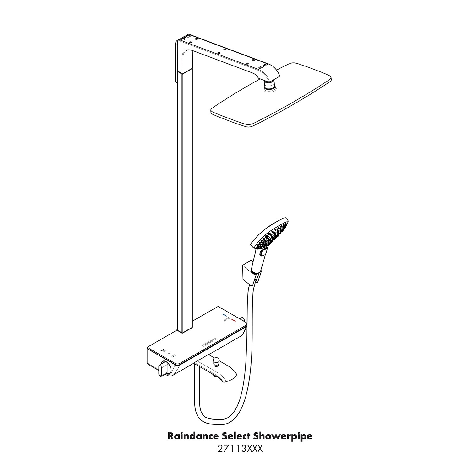 Душевая стойка Hansgrohe Raindance Select E 27113000 хром
