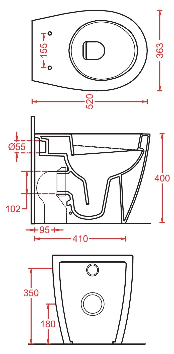 Унитаз приставной ArtCeram Step STV002