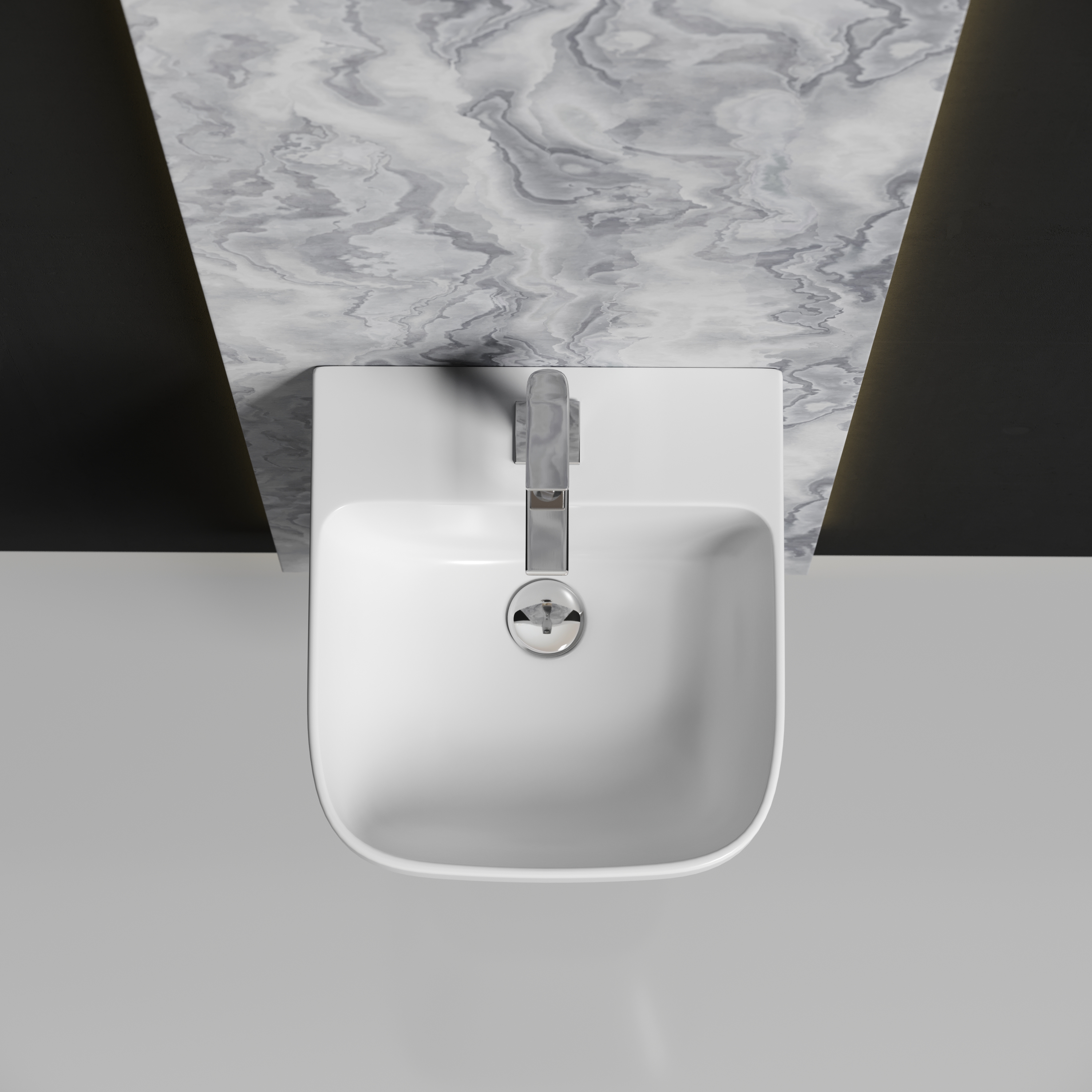 Раковина подвесная моноблок 36см Ceramica Nova Dion CN6067 белый