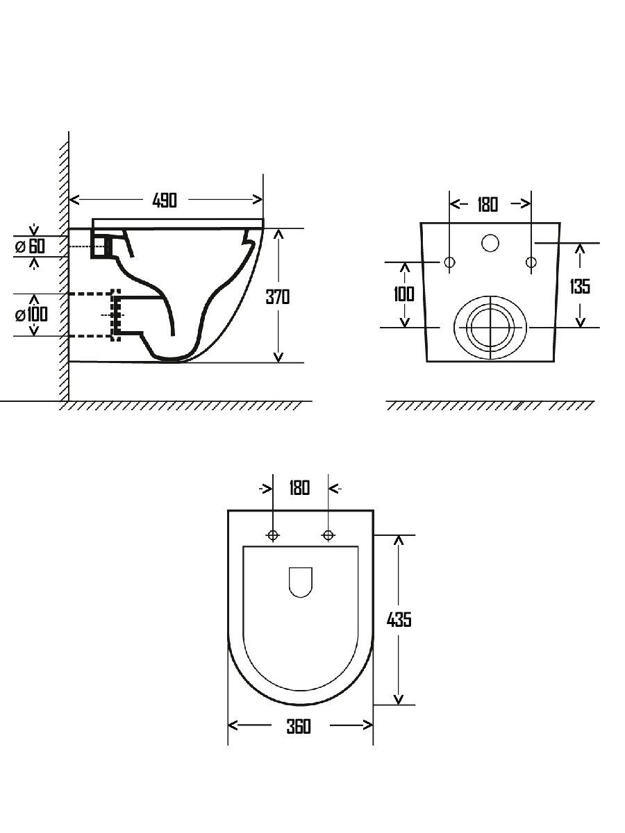 Унитаз подвесной безободковый AQUAme AQM2002MW белый матовый, с сиденьем микролифт