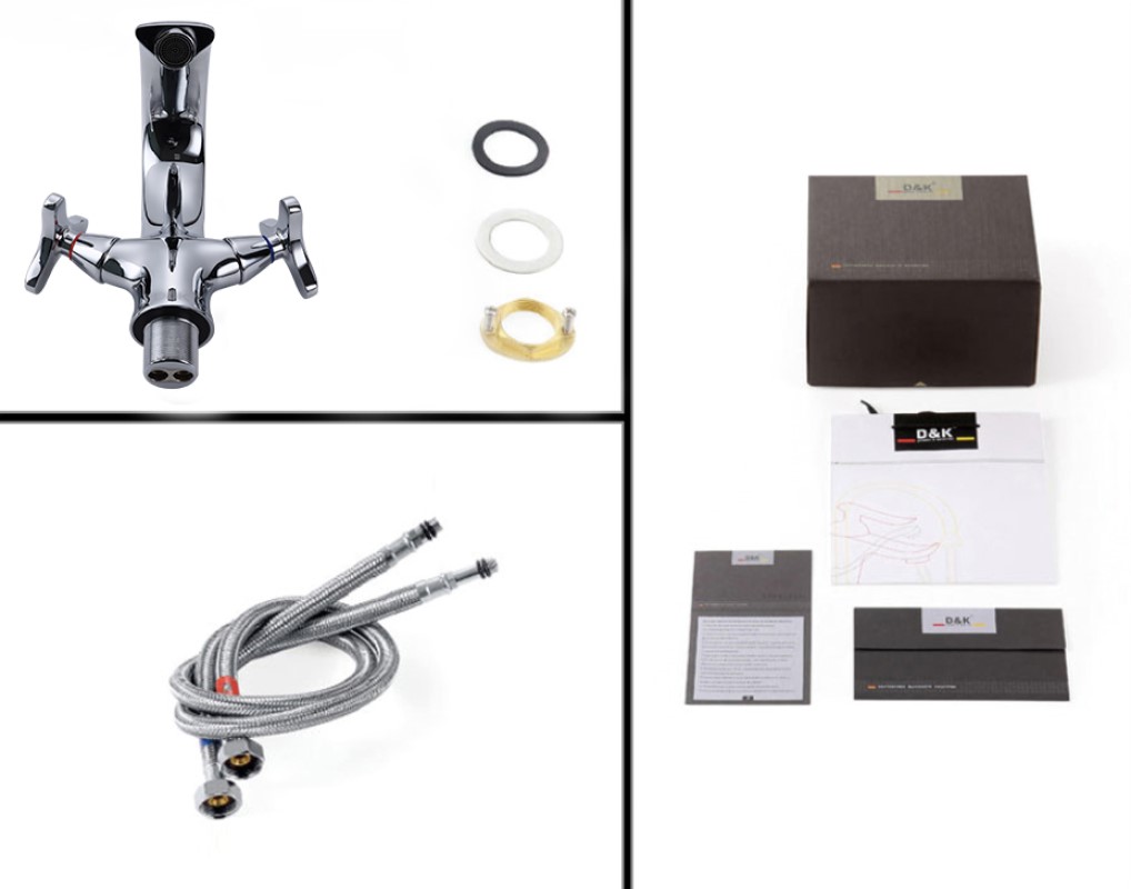 Смеситель для раковины D&K Hessen DA1382141, хром