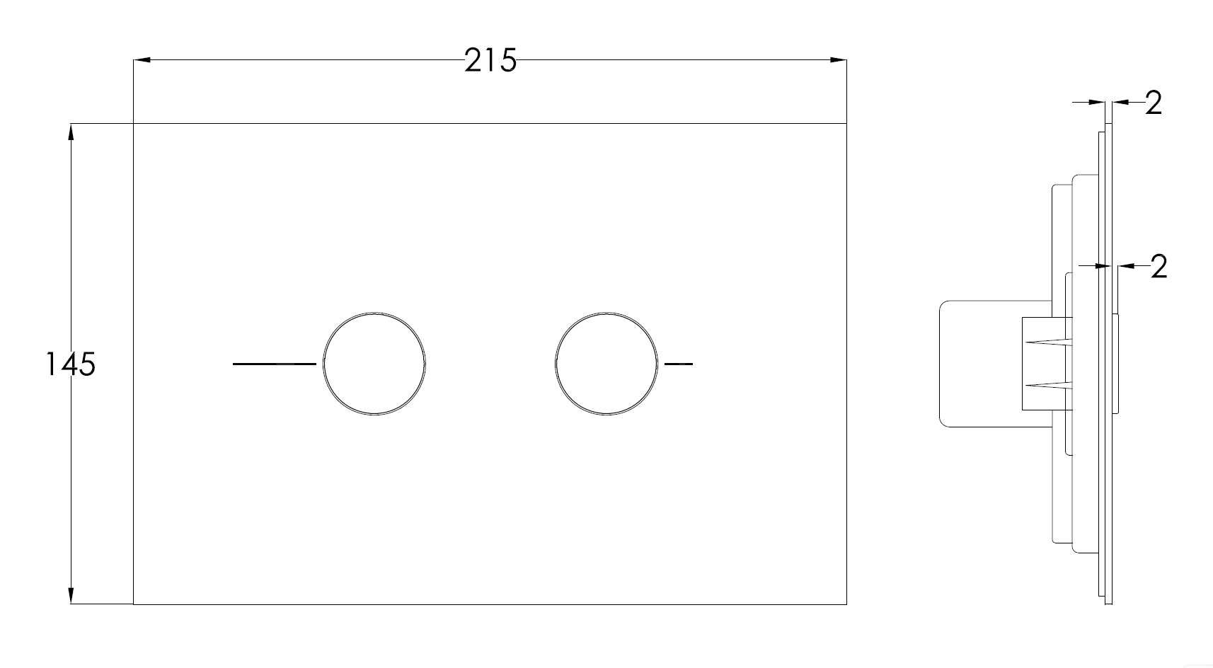 Клавиша смыва пневматическая Benesque 84010102 никель брашированный