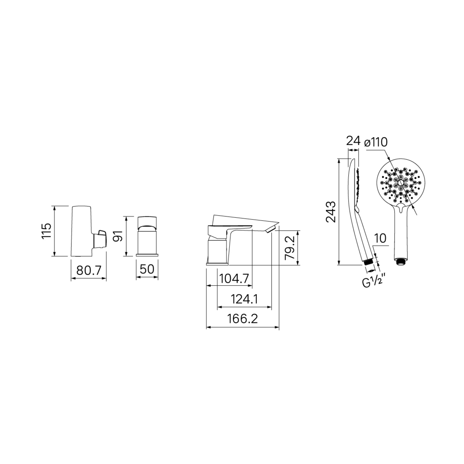 Смеситель для ванны с душем IDDIS Cloud CLOSB30i07 белый/хром