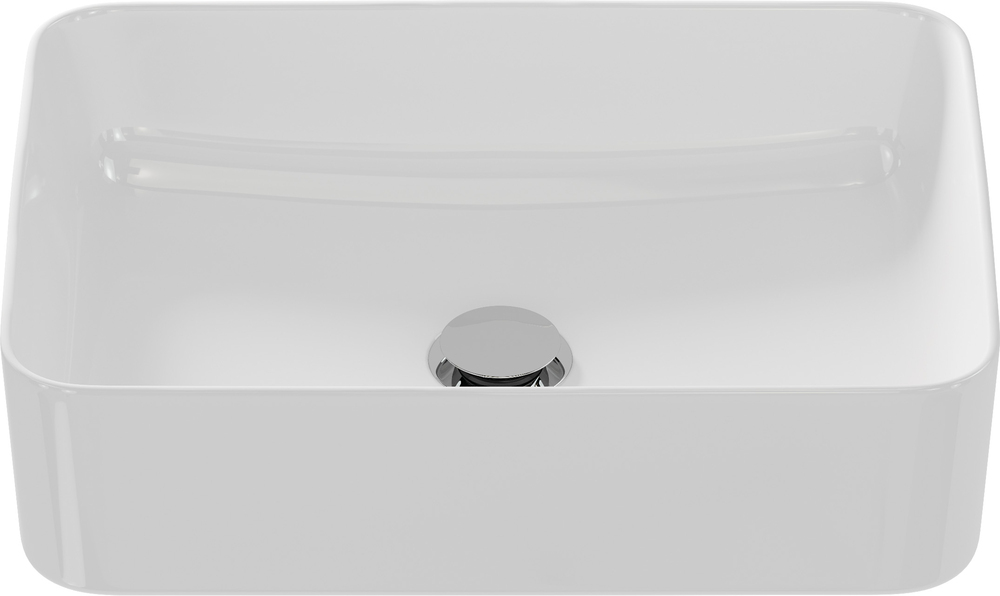 Раковина накладная 50см Cersanit Crea 50 Rectangular UM-CRE50/1-oc-RC белый