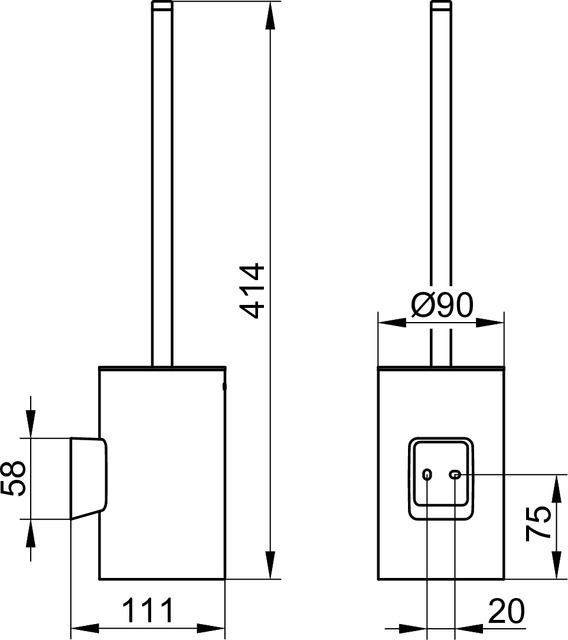 Ершик подвесной Keuco Aveno 14664019000 хром