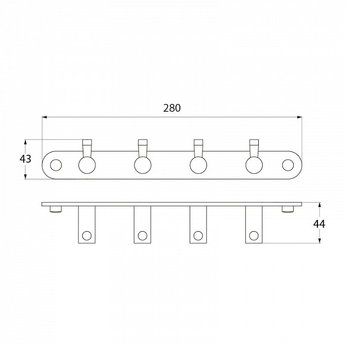 Крючок IDDIS Renior L0414 хром