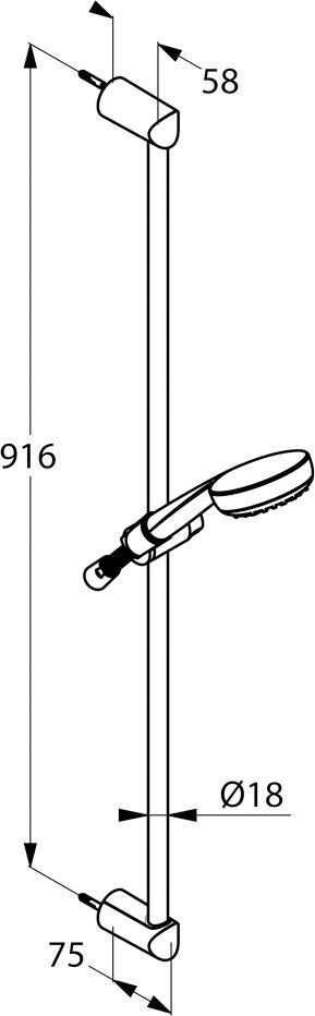 Душевой гарнитур Kludi Logo 6819005-00 Хром