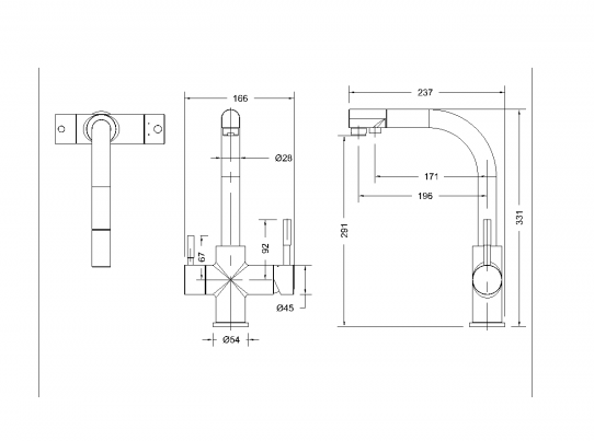 Смеситель для кухни Bravat Palace F729261CP-RUS хром