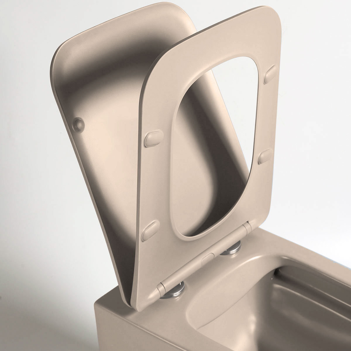 Унитаз подвесной безободковый Vincea Q-Line VT1-12MC капучино матовый, с сиденьем микролифт