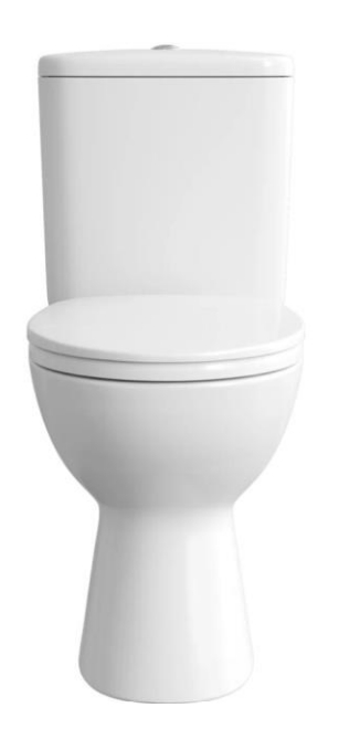 Унитаз-компакт безободковый Vitra Norm Himmel 9864B099-7207 с бачком и сиденьем